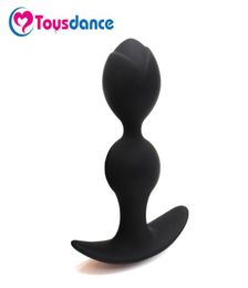 Toysdance Silicone Anal Balls Black Colour Anal Beads Sex Toy For Couples Sex Products For WomenMen Outdoor Wearable Butt Plug q171192433