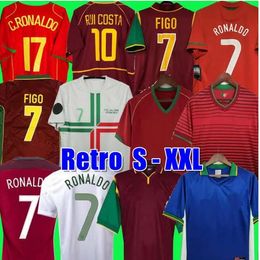 Retro classic 1998 1999 RONALDO soccer jerseys 2002 2004 2006 2012 16 18 Portugal PAULETA RUI COSTA FIGO J.MOUTINHO NANI PEPE QUARESMA Portugieser football shirt