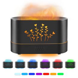 Epilators 300ml Flame Humidifier Aromatherapy Diffuser Rgb Ultrasonic Aromatic Essences House Air Humidifier Bedoom Fragrance Diffusers