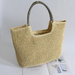 Evening Bags Casual Large Capacity Straw Woven Women Shoulder Bag Summer Beach Totes For Travel Big Handbags Women's