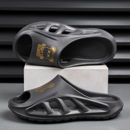 Free shipping designer slippers for men sandals slides black white grey summer beach slipper indoor -3 GAI size 40-45 a111