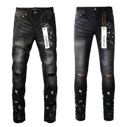 Jeans Designer Men Hip Hop Hole Pants Vintage Luxury Punk Dot Pattern Mens Pants Retro Brand 170