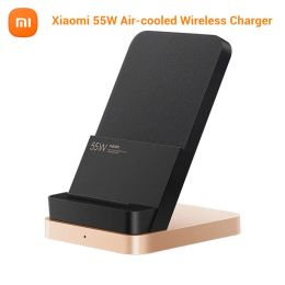 Chargers Original Xiaomi 55W Vertical Wireless Charger with Builtin Cooling Fan 3.25A Max Fast Charging Xiaomi Charger Mi 9 Voor Iphone
