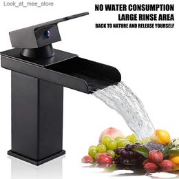 Bathroom Sink Faucets sink faucet deck installation black hot and cold mixer dressing table brass Q240301