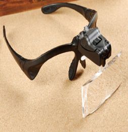 Magnifying Glasses with LED light and 5 Lenses for grafting Eyelash extensionbook reading led glasses3158346