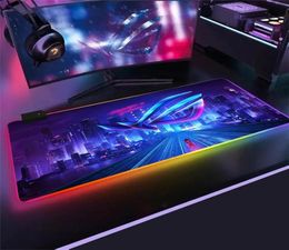 Large RGB Asus Gaming Mousepad Game Slipmat RGB Led Setup Gamer Decoration Cool Glowing keyboard mouse pad mouse pad mat gift5846030