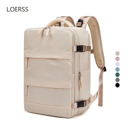 Backpack LOERSS Women's Travel Backpack Large Capacity USB Charging Outdoor Laptop Bag Independent Shoe Bag Casual Daypack for Weekender