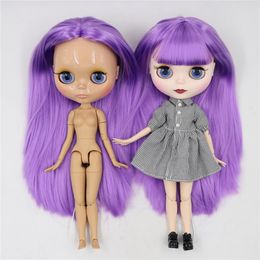 ICY DBS blyth doll 30cm 16 BJD toy joint body purple hair special offer on sale 240229