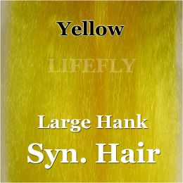 Lures Yellow Colour / Large Hank of Synthetic Hair, Super Hair, Fly Tying, Jig, Lure Making