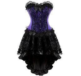 Bustiers Corsets Women Lace Sexy Corset Dress Gothic Lingerie Bustier Vintage With Burlesque Skirt Set Plus Size S6XL2442900