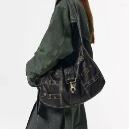 Evening Bags Fashion Vintage Womens Shoulder Bag Large Capacity Punk Designer Men Black Tote Advanced Shopper Luxury Casual Handbag