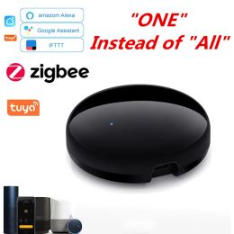 Control Tuya Zigbee 3.0 Smart IR Remote Control for AC TV Smart Home Blaster Infrared Universal Remote Controller For Alexa Google Home