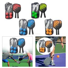 Pickleball Paddles Set Rackets Wood with 4 Balls Carry Bag for Adults Women Pickleball Rackets Outdoor Training Sports 240223