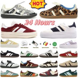 Fashion Casual Shoes Wales Bonner Pony Leopard Tonal Cream White Silver Core Black SPORTY Rich Designer Skate Shoes Red White Green Men Women Sports Low Sneakers 36-45