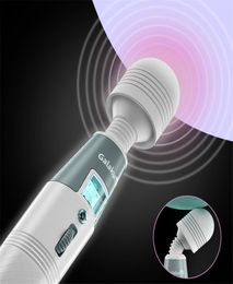 AV Stick Tongue Licking Vibrator for Women LCD Bendable Big Head Massager Clitoris Stimulator Adult Sex Toys Magic Wand1026498