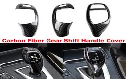 Car Interior Decoration Real Carbon Fiber Gear Shift Knob And Panel Cover Stickers For BMW F20 F30 F10 F32 F25 X5 F15 F168994245