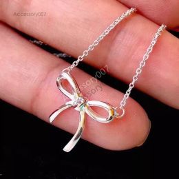 designer Jewellery necklaceWomen's Designer Bow Necklace High Quality Pendant Classic Jewellery Girl Valentine's Day Gift Factory with Box