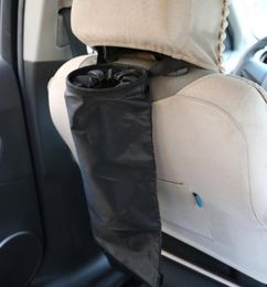 Car Organiser Lower Portable Seat Back Garbage Bag Auto Trash Can Leakproof Dust Holder Case Box Styling Oxford Cloth9286096