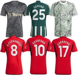 23 24 Soccer Jersey BRUNO FERNANDES RASHFORD MOUNT Football Shirts Home Away 3rd 2023 2024 MARTIAL HOJLUND Stone Roses Women Goalkeeper GK Training Pre Match S