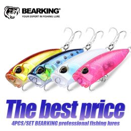 Lures BEARKING Hot Selling 4 Pieces/Set 40mm 3.2g Hot Model Fish Bait Hard Bait 10 Colors for Professional Quality Carp Selection