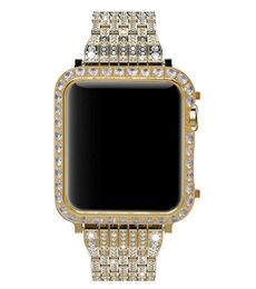 For Apple Watch Series 4 Luxury Watch Band With Case Strap Crystal Diamond Watch Cover9378122
