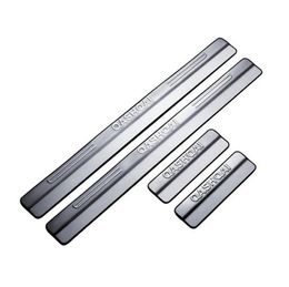 For 20072013 2014 2015 Qashqai Stainless Steel Door Sill Scuff Plate Welcome Pedal Threshold Strip Car Styling Accessories 4pcs8417761