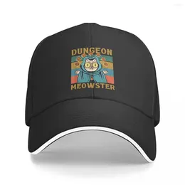 Ball Caps DnD Game Dungeon Meowster Funny Nerdy Dad Hats Pure Colour Women's Hat Windproof Baseball Peaked Cap