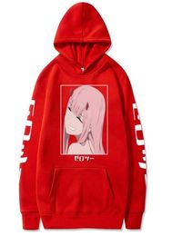 Zero Two Pullover Sweatshirt Women Men Darling In The Franxx Costume Hoodies Harajuku Sudadera Y01116723200