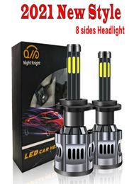 LED Headlight bulbs H4 Car lamp 8 Side Led COB Chip 200W 20000LM H7 H1 H3 H8 H11 9005 HB3 9006 HB4 Canbus 6000K Auto Foglight4018470