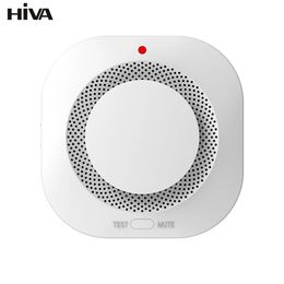 HIVA Wireless 433MHz Smoke Detector Fire Protection Home Alarm for Home Office Connect Alarm System Security Firefighters PA441 240219