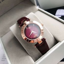 Designer Viviennes Westwoods Western Empress Dowager Saturn Watch Womens Light Luxury Small and Small Simple and Fashionable Purple Genuine Leather Womens Watc