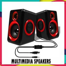 Speakers Multimedia Speakers with Surround Subwoofer Heavy Bass USB Wired Powered for PC/Laptops/Smart Phone