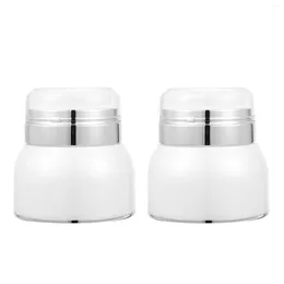 Storage Bottles 2 Pcs Cream Bottle Liquid Pump Jars For Cosmetics Airless Skin Care Travel Containers