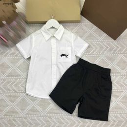 Luxury kids t shirt set Embroidered logo child tracksuits baby designer clothes Size 100-160 white Short sleeved shirt and shorts 24Feb20