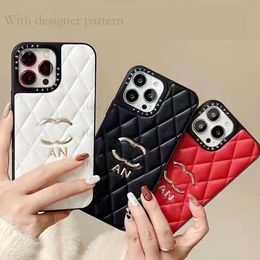 Designer Case for iPhone 15 14 Pro Max, 13 12 11 Plus Pro Elegant Luxury Phone Case for Women Men Excellent Grip Shockproof Ultra Slim Cover iPhone Case Lxury Leather