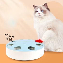 Toys Whack A Mole Cat Toy Interactive Cat Toys Automatic Feather Mice 8 Holes Cat Entertainment Toys Electric Intelligent Cat Toy