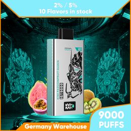 Happ Bar 9k Puff Bar Mesh Coil Disposable Vape Pen Electronic Cigarette 9000 Puffs 2% 5% Nic Eliquid Prefilled Vaper Pod 10 Fruit Flavors in Stock