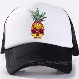 Ball Caps Pineapple Black Cap Solid Colour Baseball Snapback Casquette Hats Fitted Casual Hip Hop Dad For Men Women Unisex
