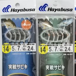 Fishhooks Japanese HAYABUSA Combat 3.4.5.6 This Sea Fishing Boat Fishing Leather String Hook Fluorescent String Hook