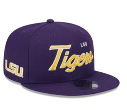 2024 All Team Fan's USA College Baseball Adjustable Alabama Crimson LSU Tigers Hat On Field Mix Order Size Closed Flat Bill Base Ball Snapback Caps Bone Chapeau a0