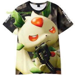 2024 New Palworld Phantom Para 3D Digital Printed Adult and Childrens Summer Short sleeved T-shirt