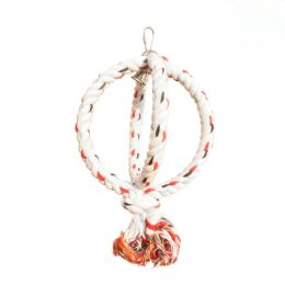 Toys HUGE GLOBE ROPE RING SWING BIRD TOY For small to large parrots toys cages macaw cockatoo and so on