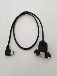 90 Degree Right Angle Mini USB B Male to USB B Female Data Cable Panel Mount with Screws For Printer8969520