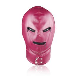 Sex Games Zipper Closed Slave Bondage Head Hoods Mask BDSM Gear Sex Toys Products For Lover5213819
