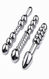 Aluminium Double Headed Anal Beads Metal Anus Plugs Female Vagina Masturbation Toy Butt Plug Dilator Prostate Massage Adult Produc3732711