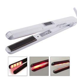 Professional Ultrasonic Infrared Hair Care Iron Recovers Damaged Tool LCD Conditioner Hair Treatment Cold Iron Straightener 240226