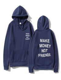 Streetwear MAKE MONEY NOT FRIENDS Hoodies Sweatshirt Men Women Fashion print Hooded Pullover Sudadera Hombre Hoody Tops Clothes x07074841