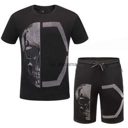 Men's T-Shirts Men T-Shirts Fashion Tracksuits Summer skull Shirts Shorts Clothing Sets with Letters Streetwear Trend Suits Men Tees Pants #CH16 240301