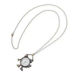 Pocket Watches Alarm Clock Watch With Chain Hanging Mechanical Fashion Alloy Quartz Movement Pendant Retro