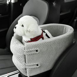 Pens Portable Cat Dog Bed for Car Travel Central Control Car Safety Pet Seat Safe Car Armrest Box Booster Kennel Bed for Small Dogs